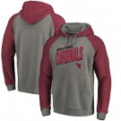 Men's Arizona Cardinals Gray Slant Strike Tri Blend Raglan Pullover Hoodie