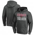Men's Arizona Cardinals Heather Charcoal Stronger Together Printed Pullover Hoodie 0817