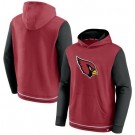 Men's Arizona Cardinals Red Black Block Party Pullover Hoodie