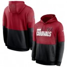 Men's Arizona Cardinals Red Black Sideline Impact Lockup Performance Pullover Hoodie