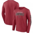 Men's Arizona Cardinals Red Go the Distance Long Sleeve T Shirt