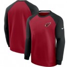 Men's Arizona Cardinals Red Historic Raglan Crew Performance Sweater