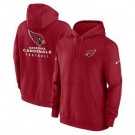 Men's Arizona Cardinals Red Sideline Club Fleece Pullover Hoodie