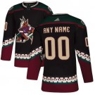 Men's Arizona Coyotes Customized Black Alternate Authentic Jersey