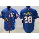 Men's Arizona Diamondbacks #28 Eugenio Suarez Blue 2025 All Star Limited Jersey