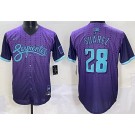 Men's Arizona Diamondbacks #28 Eugenio Suarez Purple 2025 City Connect Limited Jersey