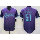 Men's Arizona Diamondbacks #51 Randy Johnson Purple 2025 City Connect Limited Jersey