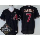 Men's Arizona Diamondbacks #7 Corbin Carroll Black 2023 World Series Cool Base Jersey