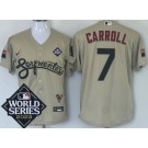Men's Arizona Diamondbacks #7 Corbin Carroll Cream City 2023 World Series Cool Base Jersey