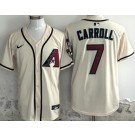 Men's Arizona Diamondbacks #7 Corbin Carroll Cream Limited Jersey