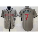 Men's Arizona Diamondbacks #7 Corbin Carroll Gray Limited Jersey