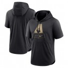 Men's Arizona Diamondbacks Black Lockup Performance Short Sleeved Pullover Hoodie