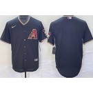 Men's Arizona Diamondbacks Blank Black Alternate Team Logo Cool Base Jersey