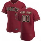 Men's Arizona Diamondbacks Customized Red Alternate 2020 FlexBase Jersey