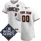 Men's Arizona Diamondbacks Customized White 2023 World Series Authentic Jersey