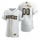 Men's Arizona Diamondbacks Customized White Gold 2020 FlexBase Jersey