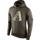Men's Arizona Diamondbacks Green Salute To Service Printed Pullover Hoodie