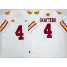 Men's Arizona State Sun Devils #4 Cameron Skattebo Limited White 2026 College Football Jersey