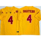 Men's Arizona State Sun Devils #4 Cameron Skattebo Limited Yellow 2025 College Football Jersey