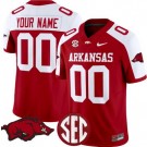 Men's Arkansas Razorbacks Custom Limited Red Fashion FUSE College Football Jersey