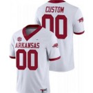 Men's Arkansas Razorbacks Custom Limited White College Football Jersey