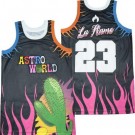 Men's Astro World Funny Color #23 La Flame Black Basketball Jersey