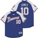 Men's Atlanta Braves #10 Chipper Jones Blue 1974 Turn Back The Clock Jersey