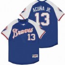Men's Atlanta Braves #13 Ronald Acuna Jr Blue 1974 Turn Back The Clock Jersey