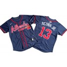 Men's Atlanta Braves #13 Ronald Acuna Jr Navy Limited Jersey