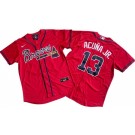 Men's Atlanta Braves #13 Ronald Acuna Jr Red Cool Base Jersey