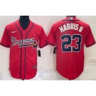 Men's Atlanta Braves #23 Michael Harris II Red Cool Base Jersey