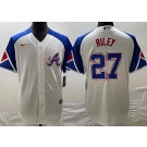 Men's Atlanta Braves #27 Austin Riley White 2013 City Cool base Jersey