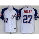 Men's Atlanta Braves #27 Austin Riley White 2013 City Player Number Cool base Jersey