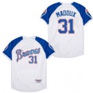 Men's Atlanta Braves #31 Greg Maddux White Turn Back The Clock Jersey