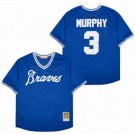 Men's Atlanta Braves #3 Dale Murphy Blue Mesh Throwback Jersey