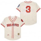 Men's Atlanta Braves #3 Dale Murphy Cream 1955 Throwback Jersey