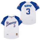 Men's Atlanta Braves #3 Dale Murphy White Blue 1974 Throwback Jersey