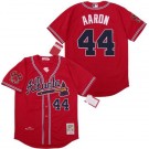 Men's Atlanta Braves #44 Hank Aaron Red 1974 Throwback Jersey