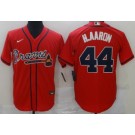 Men's Atlanta Braves #44 Hank Aaron Red Cool Base Jersey