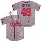 Men's Atlanta Braves #49 John Rocker Gray 1999 Throwback Jersey