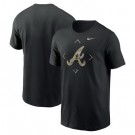 Men's Atlanta Braves Black Camo Logo T Shirt