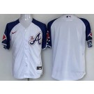 Men's Atlanta Braves Blank White 2013 City Cool base Jersey