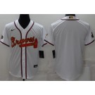 Men's Atlanta Braves Blank White 2022 Gold Program Cool Base Jersey