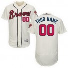 Men's Atlanta Braves Customized Cream FlexBase Jersey