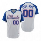 Men's Atlanta Braves Customized Gray 1979 Turn Back The Clock Jersey