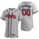 Men's Atlanta Braves Customized Gray Authentic Jersey