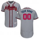 Men's Atlanta Braves Customized Gray FlexBase Jersey