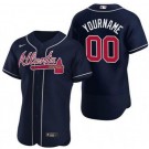 Men's Atlanta Braves Customized Navy Authentic Jersey