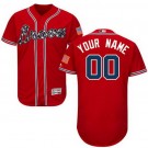 Men's Atlanta Braves Customized Red FlexBase Jersey