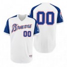 Men's Atlanta Braves Customized White 1974 Turn Back The Clock Jersey